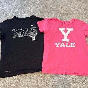 Yale YOUTH Black and Pink Short Sleeve Tees